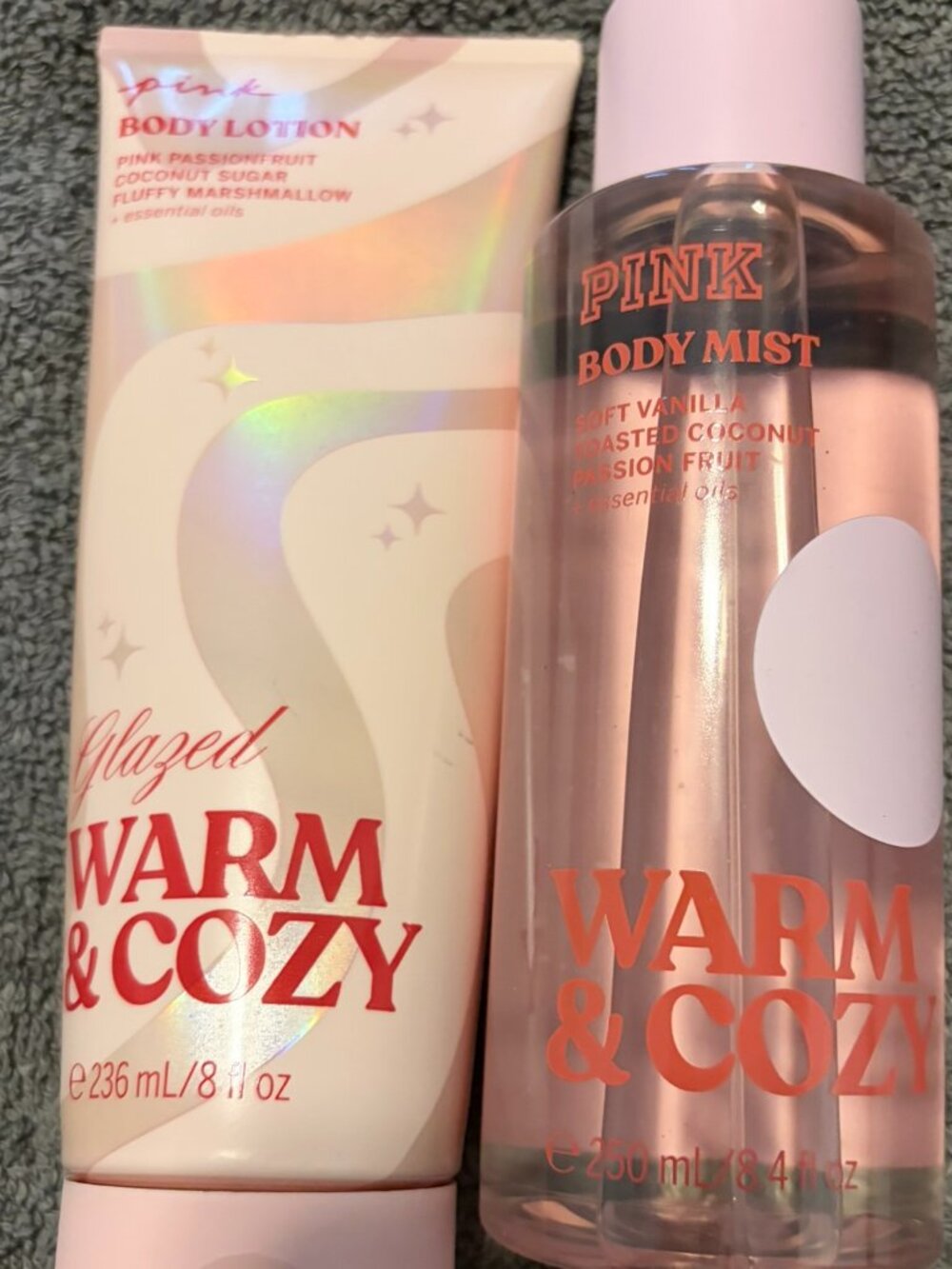 PINK Victoria's Secret Warm & Cozy Body Mist and Glazed Body Lotion